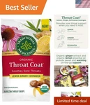 Sweet Lemon Ginger Echinacea Lozenges - Organic Throat Coating Relief, 16 Drops. Fixed Price $11.20.