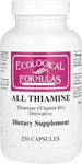 Ecological Formulas Allithiamine B1 50MG 250 Capsules Vitamin. Fixed Price $59.99.