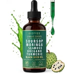Soursop Bitters Liquid Drops 10-IN-1 With Nori, Moringa, Turmeric, Black Seed. Fixed Price $9.99.