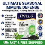 Tyillo Oregano Oil Softgels Herbal Immune Defense With Black Seed 300CT. Fixed Price $24.99.