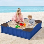 Costway Kids Outdoor Sandbox Large Hdpe Children Sandpit With Oxford Cover Navy. Fixed Price $105.99.