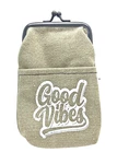 Smokezilla Green Good Vibes Kings Or 100S Cigarette Canvas Pack Pouch. Fixed Price $5.99.