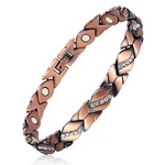 Tobillera De Cobre Para Mujer Con Imanes Y Cristales Diseno X Lujo. Fixed Price $41.56.