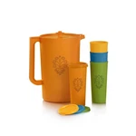 Tupperware Heritage Retro Collection, Pitcher And 4 Tumbler 16 Ounces,. Fixed Price $69.58.