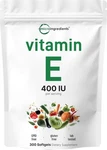 Micro Ingredients Vitamin 400IU, 300 Softgels Pure Oil Pills Ant. Fixed Price $38.92.
