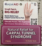 Carpalaid Box Of 5 Patches For Smaller Hands Tunnel Relief. Fixed Price $9.99.