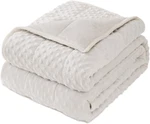 Minky Dot Weighted Blanket 15 Lbs For Adults - Soft Stress Relief & Sleep Aid. Fixed Price $81.99.