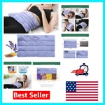 Flexible Microwavable Heating Pad Natural Pain Relief With Lavender Scent. Fixed Price $32.99.