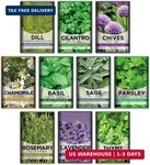 Meekear 10 Kit Non-gmo Growing Into Thyme, Lavender, Chamomile, Dill, Chives, Ci. Fixed Price $15.61.