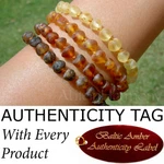 Authentic Raw Baltic Amber Adult Bracelet Natural Health. Fixed Price $20.83.