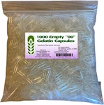 Connection Usa-made 1000 Bulk Wholesale Empty Clear Gelatin CAPSULES,"00. Fixed Price $21.43.