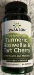 Swanson Turmeric Boswellia & Tart Cherry 60 Caps Joint Health Mobility. Fixed Price $12.75.