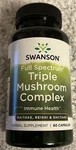 Swanson Triple Mushroom Complex 60 Cap, Shiitake, Reishi, Maitake Immune Support. Fixed Price $11.95.