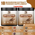 Organic 10 Mushroom Coffee Powder- Lions Mane Chaga Reishi Brain Memory Health. Fixed Price $23.14.