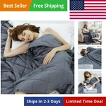 Weighted Blanket For Adults Dark GREY,60"X80",15LBS Queen Size Cooling Breath.... Fixed Price $76.94.