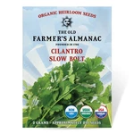 The Old Farmers Almanac Heirloom Organic Cilantro Seeds Slow Bolt - Approx. Fixed Price $7.36.