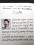 4 Dvds Caregiver Stress Syndrome Helping The Provider Audio Visual Program. Fixed Price $18.00.