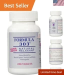 Dee Cee Labs Formula 303 Maximum Strength All-natural Relaxant Tablets, 250 T.... Fixed Price $95.50.