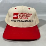 Vtg Aep Start American Electric Power Energy Williamson Ky Hat Cap Snap Back. Fixed Price $19.78.