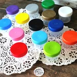 20 Plastic Small Containers Color Caps #4304 1OZ Top Herbs Decojars Usa. Fixed Price $21.95.