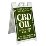 Cbd Oil Pain & Joint Relief Signicade 24X36 Aframe Sidewalk Banner Decal. Fixed Price $170.95.