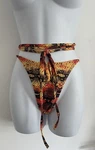 Women Ree Bees Cheeky Wrap Tie Bikini Bottom Snake Print Size L. Fixed Price $7.79.