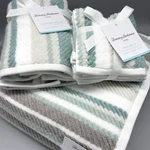 8PC Tommy Bahama Ocean Bay Stripe 2 Bath Hand Towel 4 Washcloth Set Gray Aqua. Fixed Price $99.99.