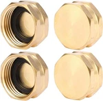 Garden Hose End Caps With Washers, Brass Spigot Cap, 3/4" Pack,. Fixed Price $11.99.