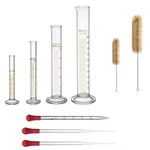 Thick Glass Graduated Measuring Cylinder Set 5ML 10ML 50ML 100ML With T.... Fixed Price $28.54.