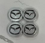 (4 X) Mazda 56MM Silver Wheel Center Caps 3/5/6, Rx 8, Miata, CX-3/5/7/9. Fixed Price $24.00.