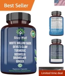 Pain Relief- White Willow Bark Extract, Devil's Claw, Turmeric, Boswellia, Br.... Fixed Price $42.23.