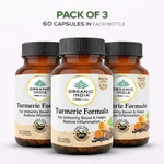 Organic India Turmeric Formula 60 Veg Capsules Ayurvedic Herbal 3 Pack. Fixed Price $31.46.
