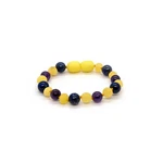 5.5 Inch Baltic Amber Bracelet Raw Milk Lapis Amethyst Baby Infant Toddler. Fixed Price $20.00.