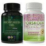 Hemp Seed Oil Healthy Skin Joint Support & Forskolin Extract Weight Management. Fixed Price $47.52.