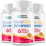 (3 Pack) Gluco Gold Blood Balance Advanced Support Glycogen Supplement 180 Caps. Fixed Price $35.95.