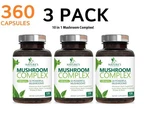 3 Pack Mushroom Complex 10 In Lions Mane Chaga Reishi Cordyceps 120 Caps. Fixed Price $30.00.