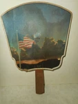 Vintage American Flag Advertising Hand Fan Salesman Sample Ritz Ice Creams. Fixed Price $8.95.