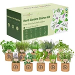 Environet 10 Indoor Herb Garden Kit- Burlap Pots, Organic Seeds, Pla. Fixed Price $57.45.
