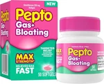 Pepto + Bloating, Simethicone 250 Mg Softgels, Count,gas Relief For Adult. Fixed Price $22.99.