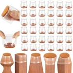 20/36 Pcs Medium Silicone Chair Leg Floor Protectors Transparent Table Feet Caps. Fixed Price $16.99.