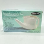Ancient Secrets Nasal Cleansing Neti Pot Original Ceramic Model White New. Fixed Price $12.99.
