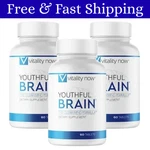 3 Packs Vitality Now Youthful Brain Memory Health Supplement Tablets - 60 Count. Fixed Price $37.95.