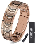Feraco Copper Bracelet For Men 3X 8.66 Inches (adjustable),. Fixed Price $37.35.