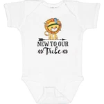 Inktastic New To The Tribe Just Arrived Lion Baby Bodysuit Shower Native Cute. Fixed Price $18.99.