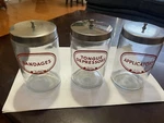3 Vintage Medical Jars By Profex Bandages, Applicators & Tongue Depressor Labels. Fixed Price $100.00.