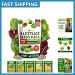 Lettuce Seeds 5 Variety Pack High Germination Heirloom Non-gmo For All Season. Fixed Price $18.99.