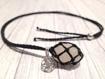 Rose Quartz Egg & Hemp Crystal Holder Necklace With Metal Seed Of Life Charm. Fixed Price $20.01.