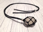Rose Quartz Egg & Hemp Interchangeable Crystal Holder Necklace With Metal Beads. Fixed Price $20.01.