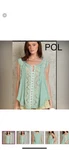 Pol Lace Hook & Eye Sleeveless Top, Size Medium, Nwt. Fixed Price $23.00.