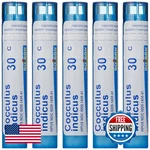 Boiron Cocculus Indicus 30C Homeopathic Medicine For Motion Sickness Pack Of 5. Fixed Price $52.05.